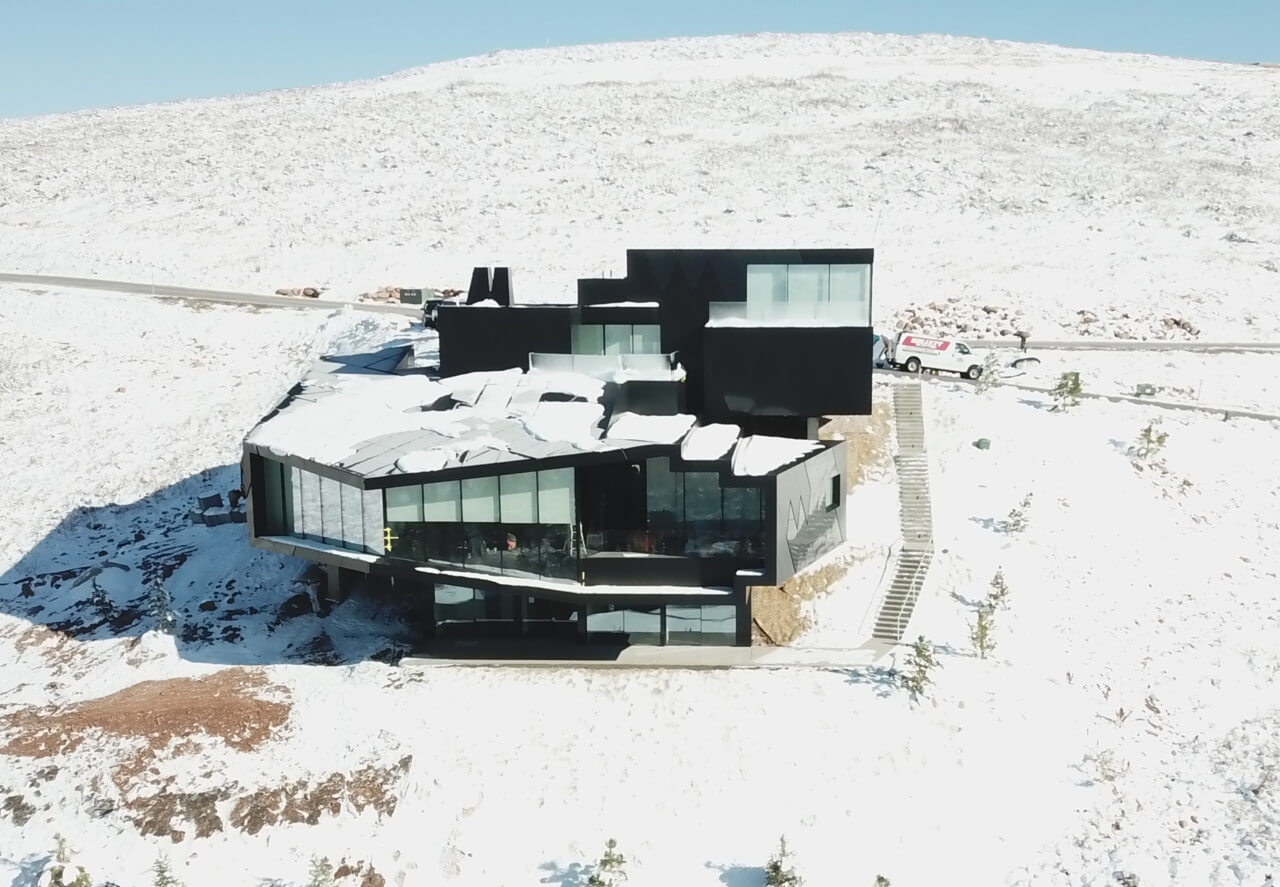 Tom Wiscombe Architecture’s Dark Chalet touches down on Powder Mountain