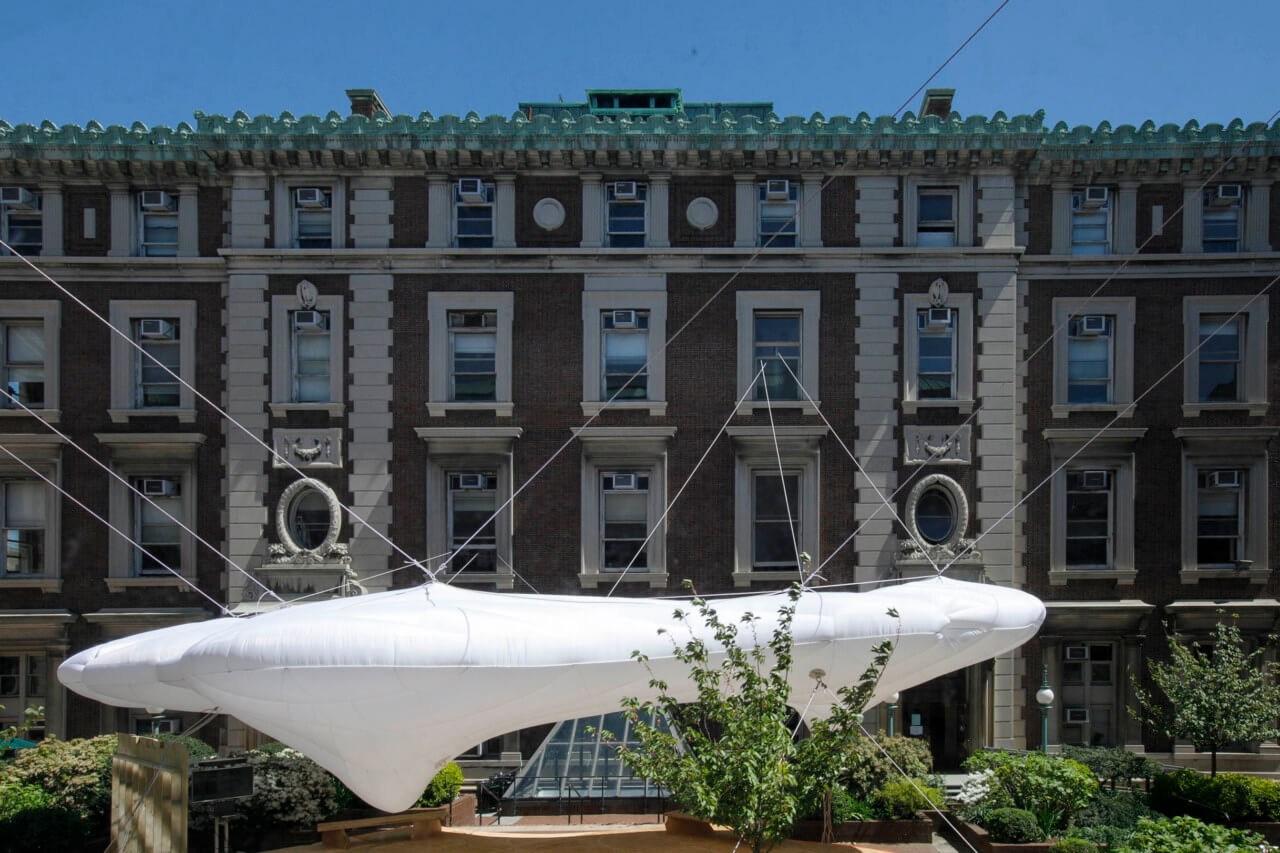 At Columbia, an inflatable pavilion is the SPOT for GSAPP’s graduation